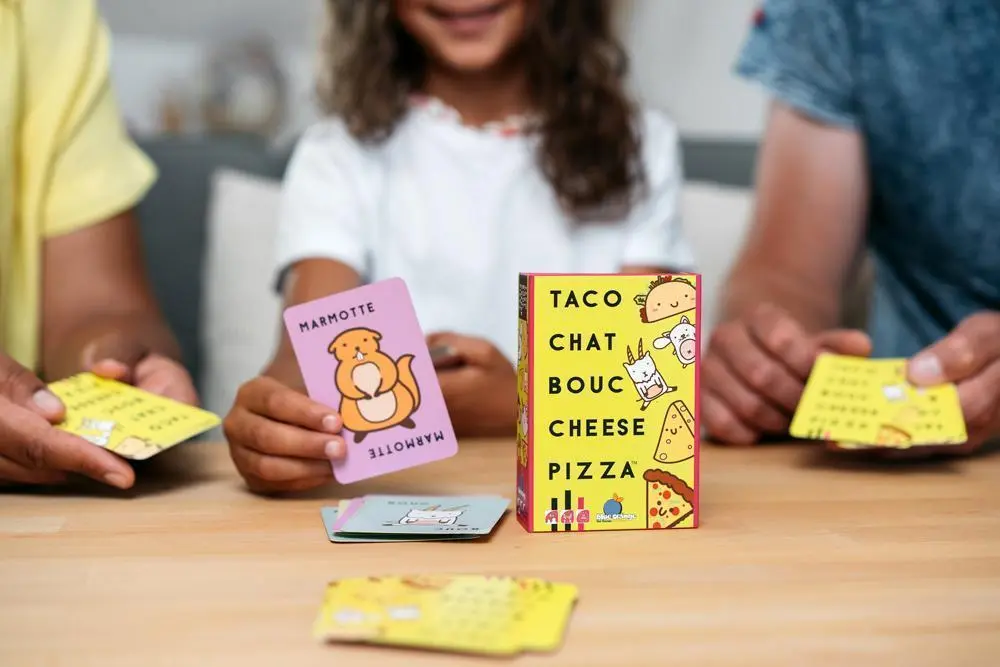Cartes illustrées du jeu Taco Chat de Blue Orange